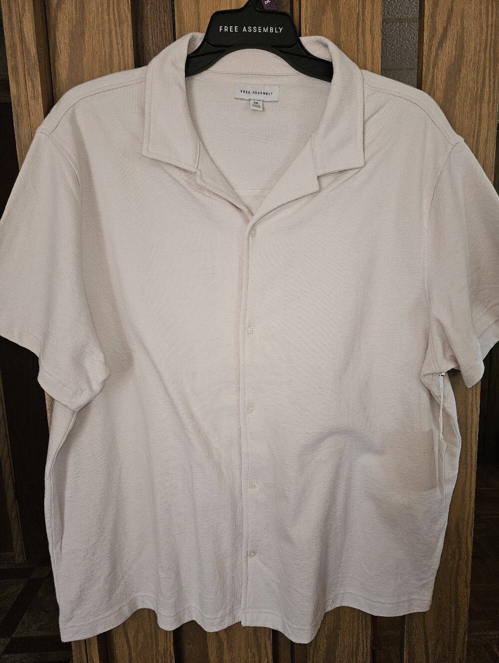 NWT Free Assembly Sz 2xl Casual Knit Button-Down Shirt